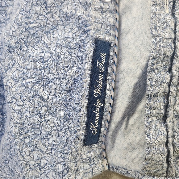 Robert Graham Long Sleeve Shirt‎ SOLIS XL Navy Blue Abstract Weave Pattern - Picture 5 of 9